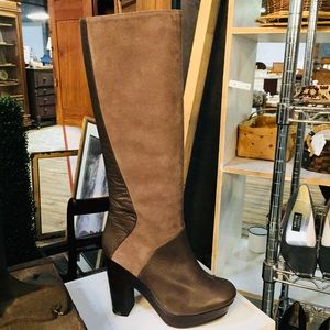 Hoss Intropia Color Block Designer Leather Boots